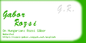 gabor rozsi business card